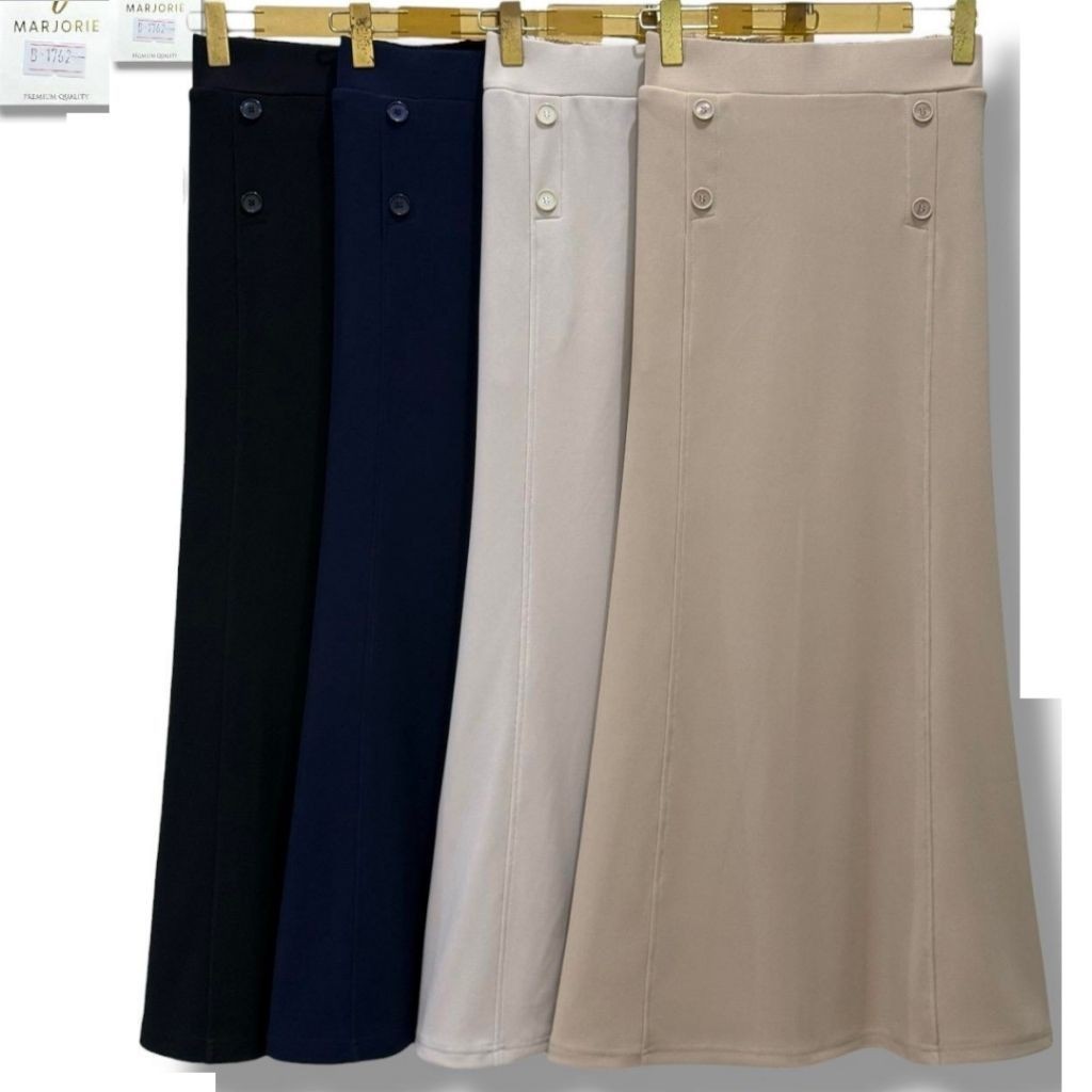 Rok MJ Marjorie Tensel Twill Rok Wanita Casual Kerja