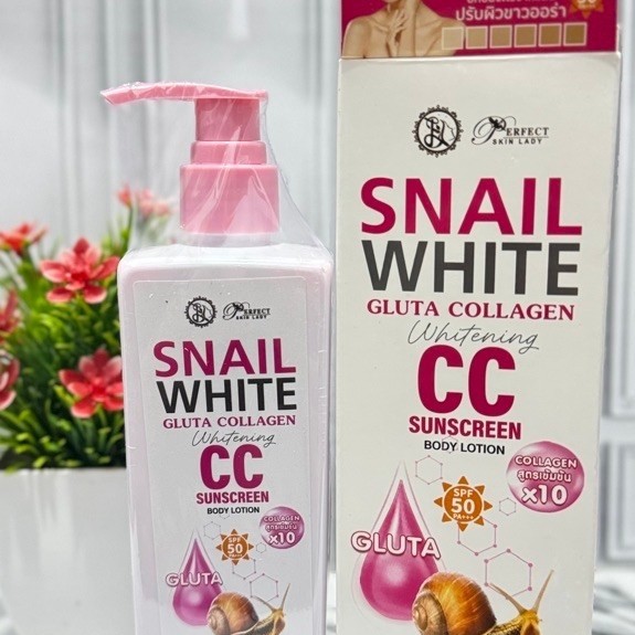 SNAIL WHITE GLUTA COLLAGEN WHITENING CC SUNSCREEN BODY LOTION ORIGINAL THAILAND