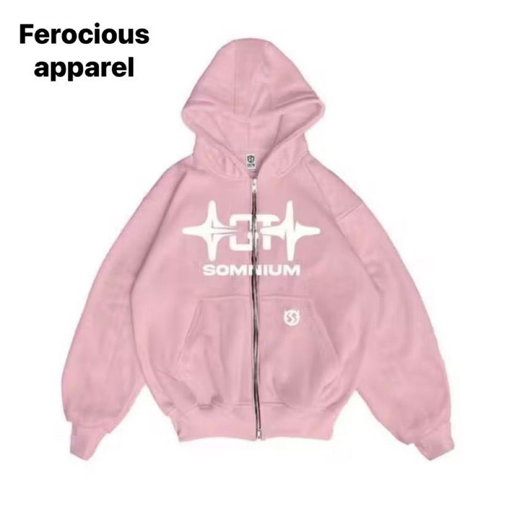 hoodie zipper boxy chambre jaket sweater zipper boxy bisa