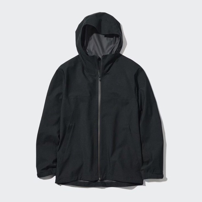 (HARGA NET / PAS) UNIQLO BLOCKTECH PARKA JAKET HITAM SIZE XL USED CONDITION / UNIQLO PARKA / UNIQLO 