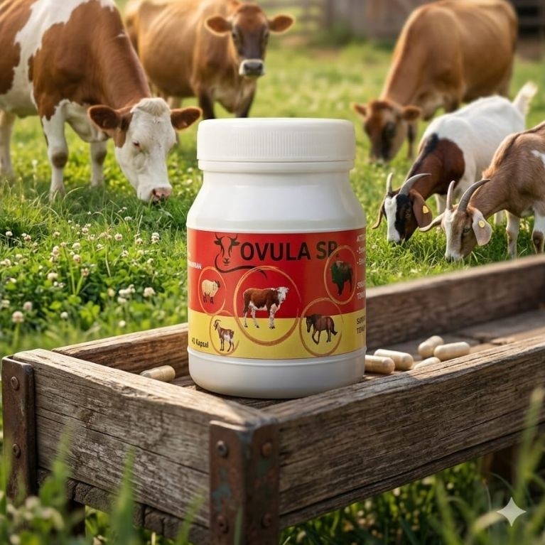 Ovula Sapi 60 Kapsul Meningkatkan Hormon Birahi Sapi, Kambing, Kerbau & Domba