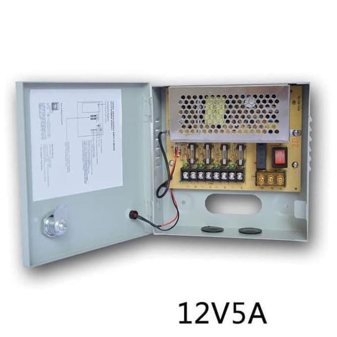 PSU POWER SUPPLY BOX CCTV 12V 5A BOX PANEL CCTV
