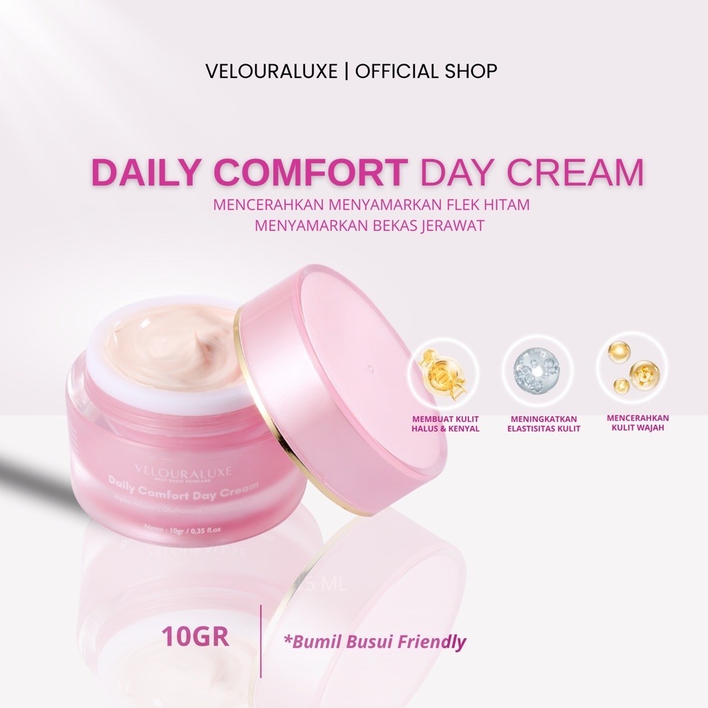 Day Cream Whitening Glowing Flek With Sunscreen Instant Glowing VELOURALUXE