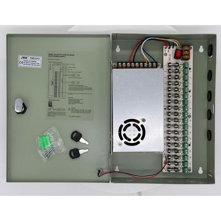 PSU POWER SUPPLY CCTV BOX 12V 20A BOX  - PSU BOX PANEL CCTV