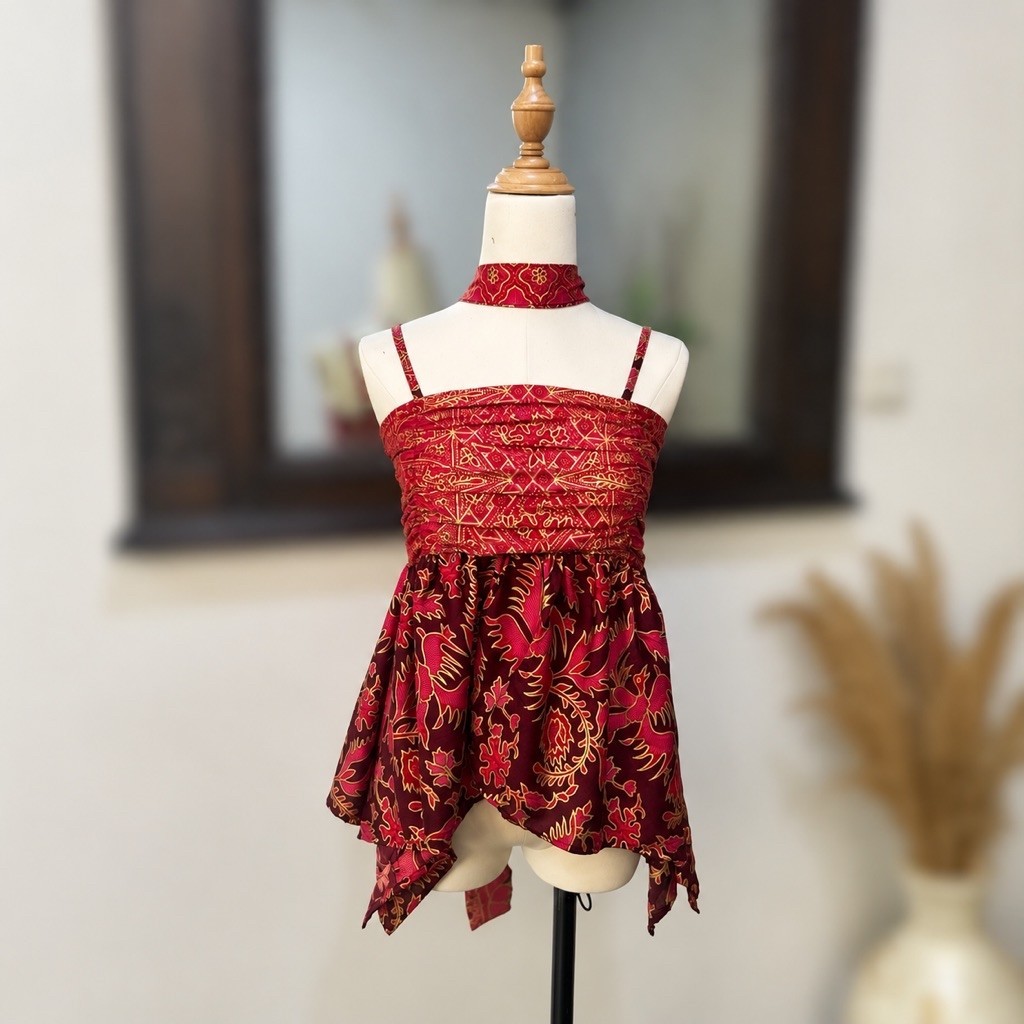 SUASANA - ARIANA TOP | Tank Top Batik | Atasan Batik Asimetris