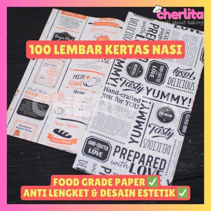Kertas Nasi Motif Food Wrapper Laminasi Foodgrade Premium