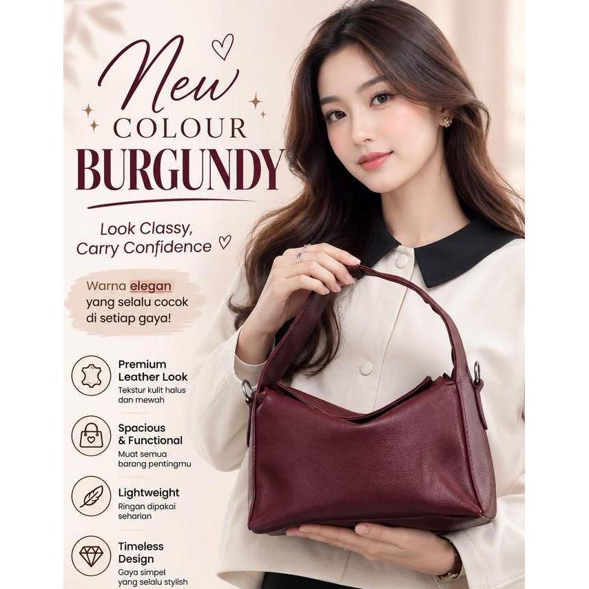 PROMO!!! Enha - Selena Polly Hand Bag Premium Free Tali Panjang Tas Wanita Terbaru Local Brand Bahan