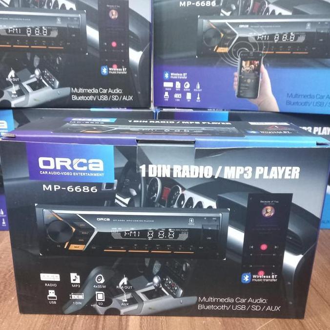 PROMO Single Din Mp3 Orca MP 6686 Bluetooth BE5T QUALITY