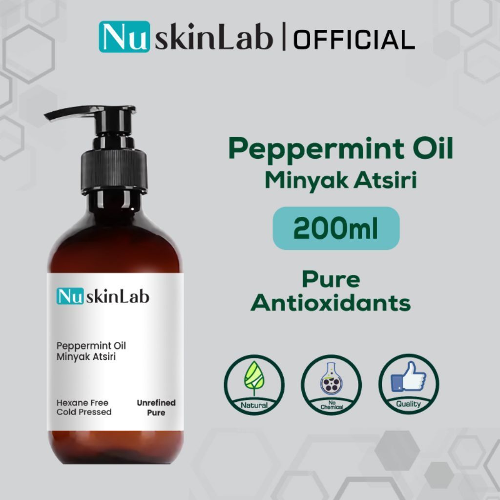 NuSkinLab Peppermint Oil - Minyak Atsiri, Essentials Oil, Merawat Rambut