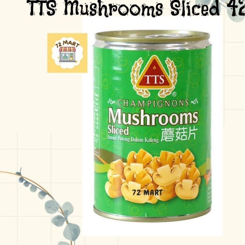 TTS Sliced Champignon Mushroom 425gr | Jamur Kancing iris | Jamur Slice