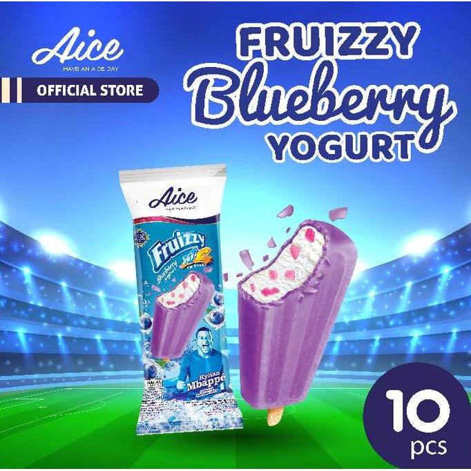 Aice Ice Cream Fruizzy Blueberry Yoghurt 70ml Isi 10pcs Es Krim