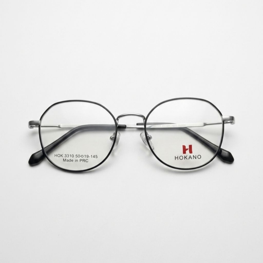 Kacamata Frame Metal Oval Minimalis Modern