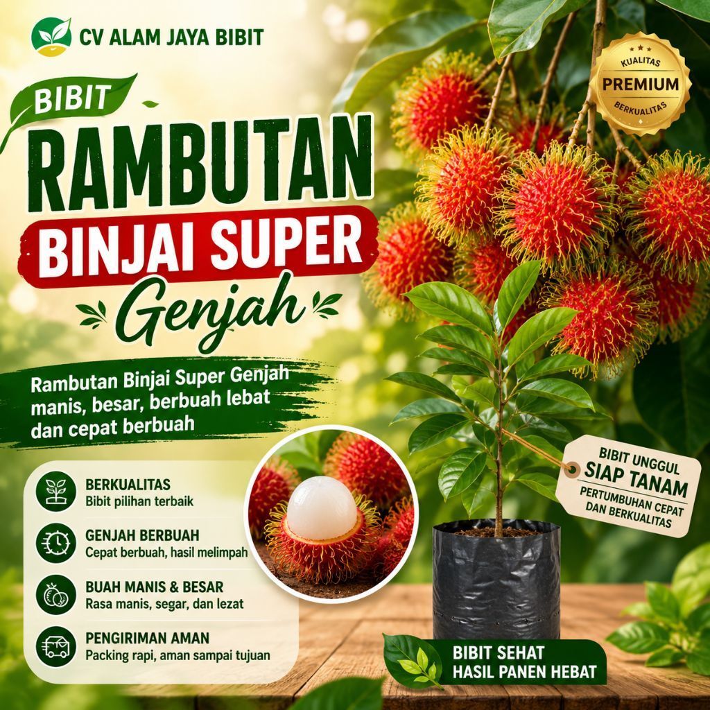 BIBIT RAMBUTAN BINJAI - BIBIT BUAH RAMBUTAN BINJAI - BIBIT RAMBUTAN -  RAMBUTAN BINJAI - BIBIT RAMBU