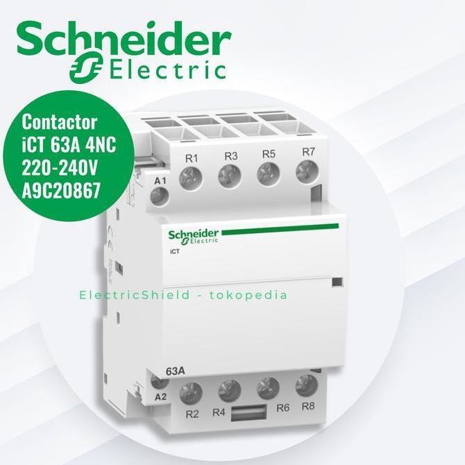 A9C20867 - KONTAKTOR SCHNEIDER ICT 63A 4NC 220...240V 50HZ ES79