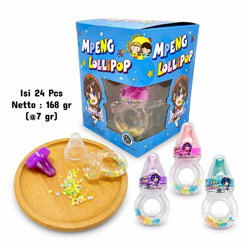 Grosir - Permen Mpeng 2in1 24 x 7gr  | Permen Dot Bayi Rasa Buah Manis | Permen Jadul Favorit by Jad