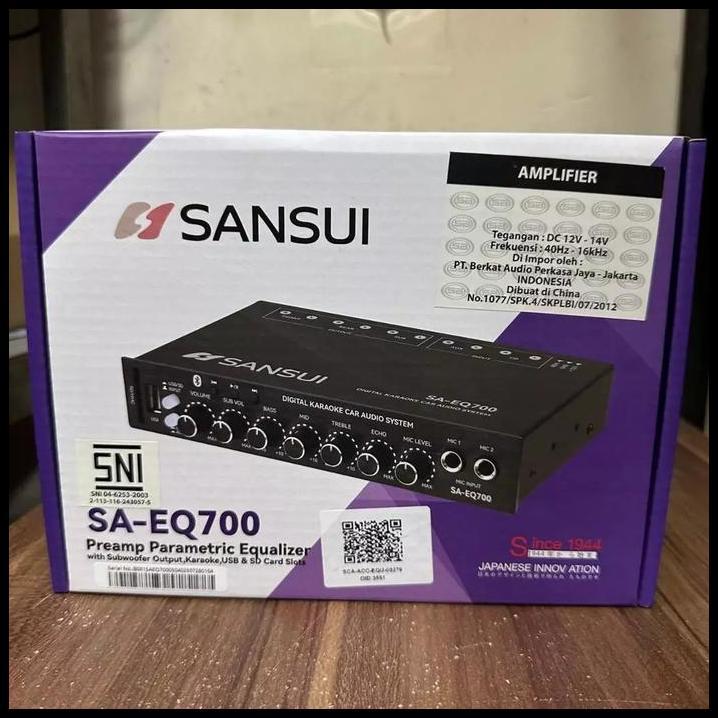 TERBARU PREAMP KARAOKE SANSUI SA-EQ700 / PARAMETRIC EQUALIZER KARAOKE SANSUI