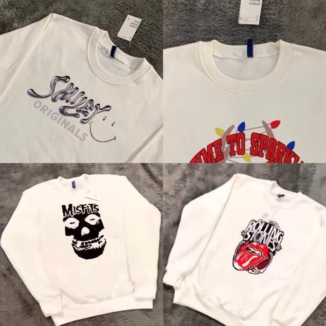HNM NEW KARMA IS A CAT BUTTERFLY CHAMPIONSHIP HARVARD MICKEY MISFITS SMILEY MAGIC SWEATER SWEATSHIRT