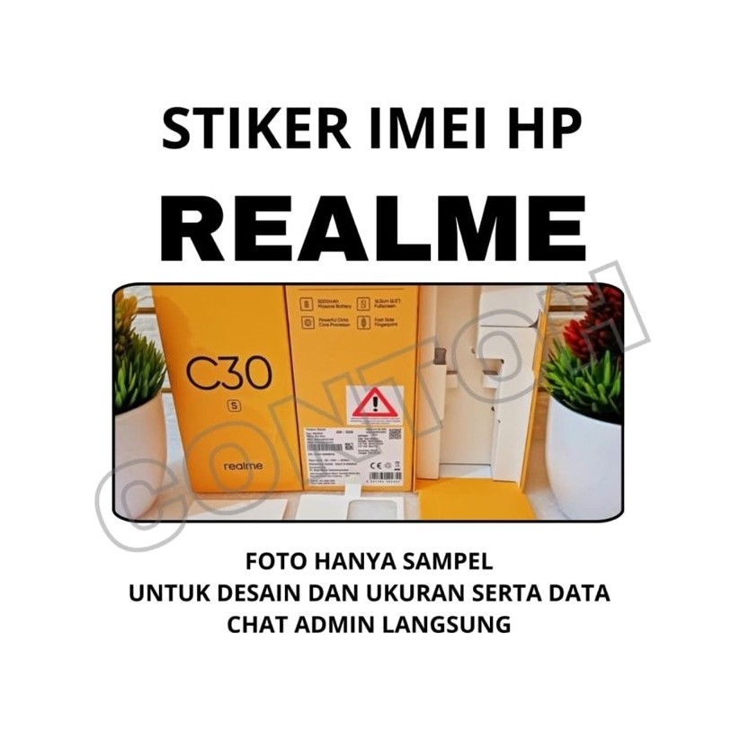 STIKER IMEI KOTAK HP REALME MURAH