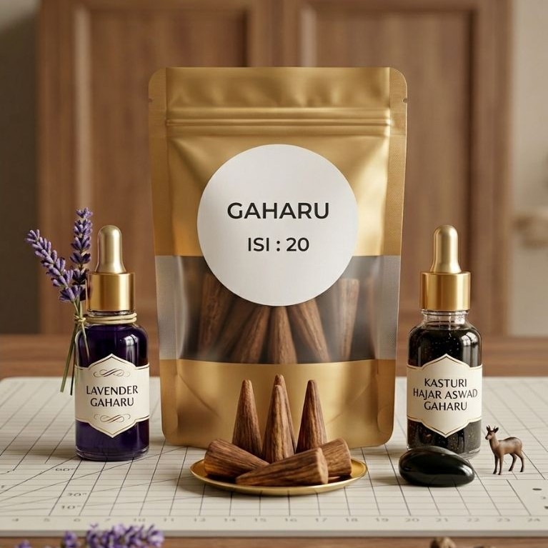 dupa kerucut gaharu, kasturi, dalal, aroma terapi, lavender, hajar aswad