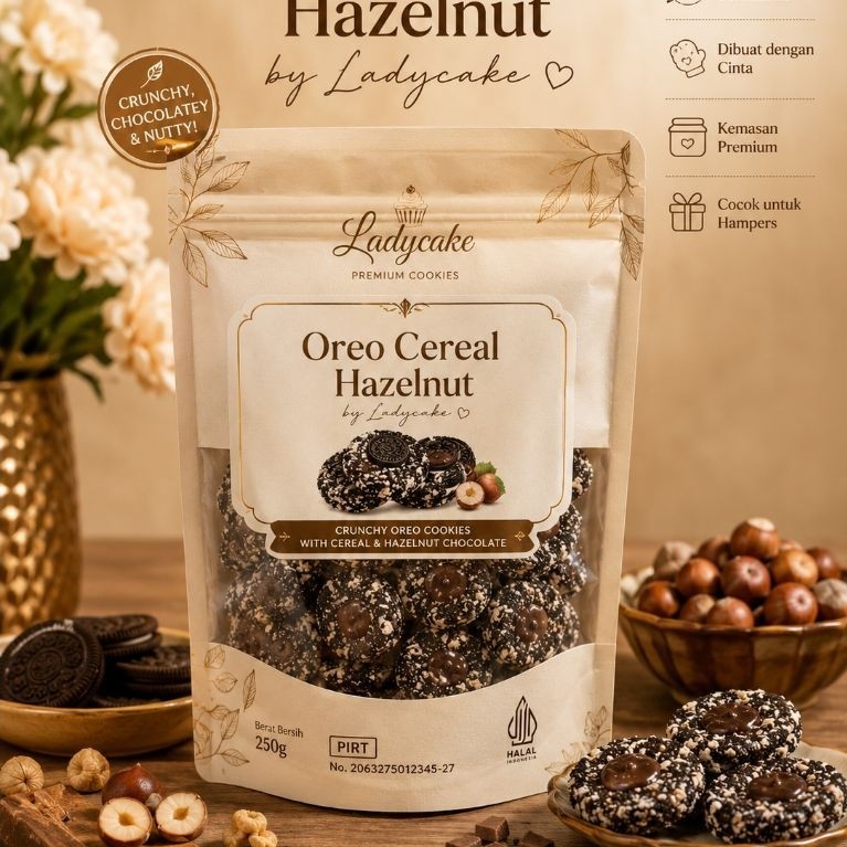 Oreo Cereal Hazelnut Ladycake Pekanbaru