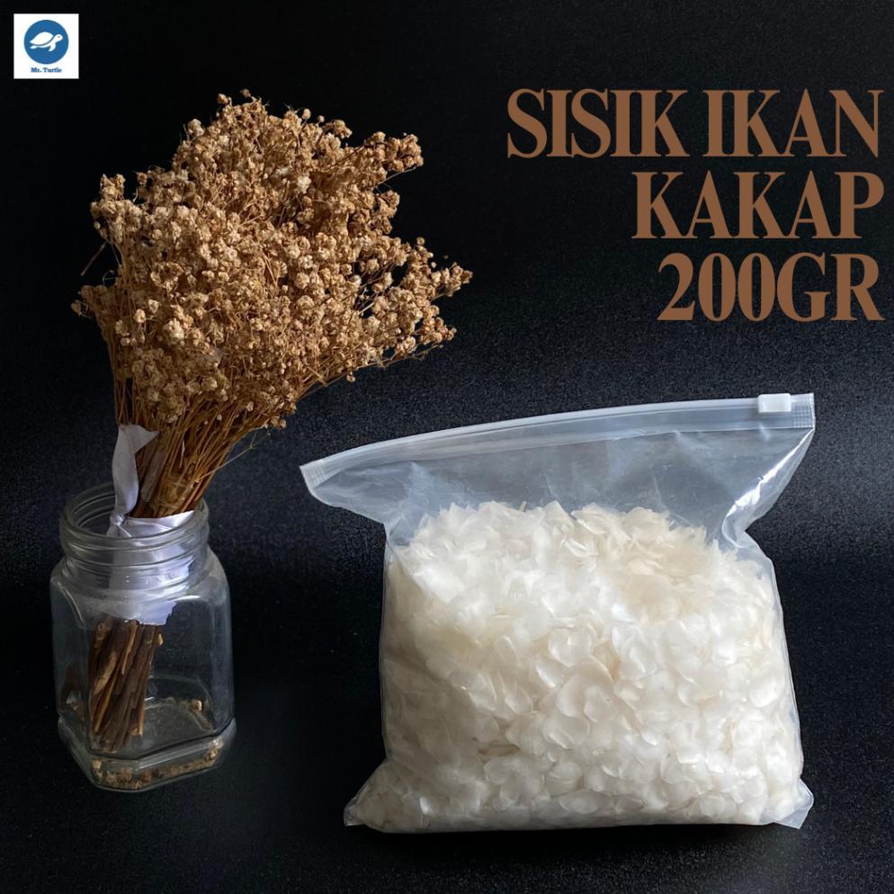 NEW PORODUK FISH SCALES / SISIK IKAN KAKAP KERING (M) 200GR | BAHAN COLLAGEN ALAMI