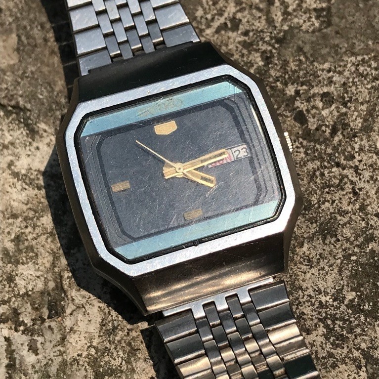 jam tangan seiko 5 automatic kotak tv vintage