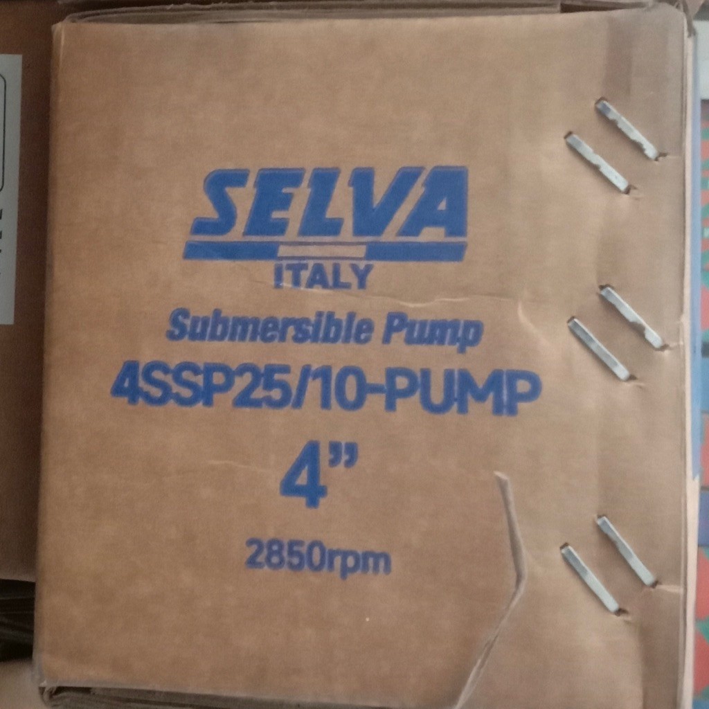 Selva Italy Submersible Pump only 4SSP25/10-PUMP 4 Inch 2850rpm