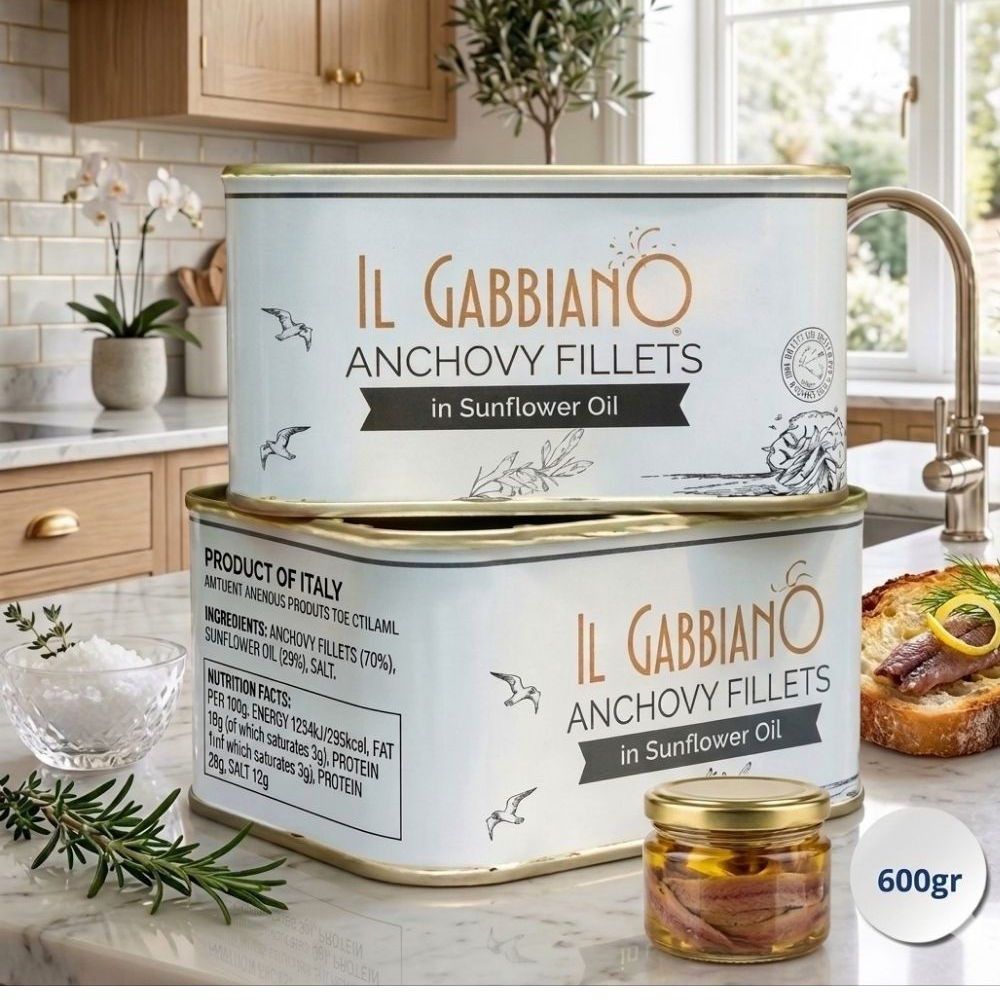 IL GABBIANO Anchovy Fillets in Sunflower Oil