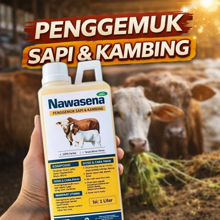Nawasena Penggemuk Ternak Super Cepat  Sapi & Kambing Langsung Gemuk - Beli 1 (1 Liter)