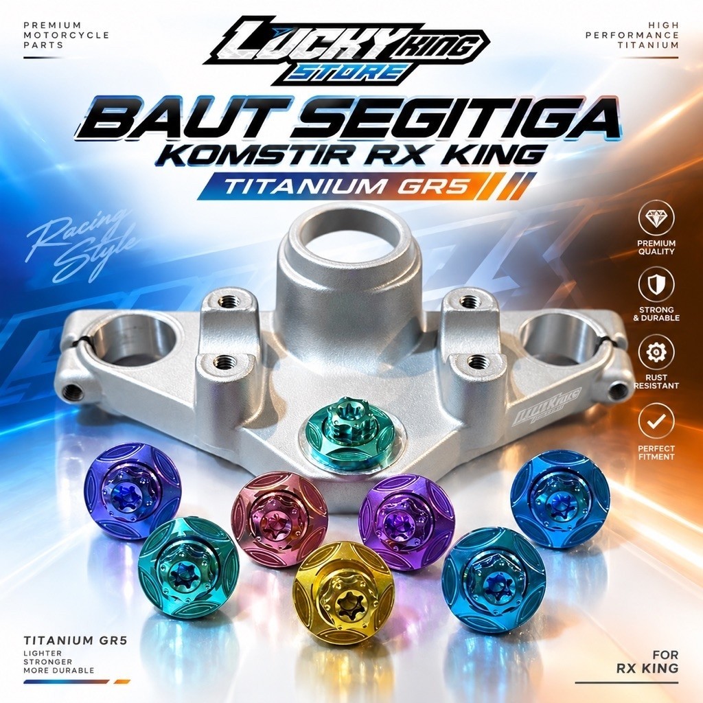 Baut Komstir RX King Titanium Baut Komstir Tengah RX King Titanium