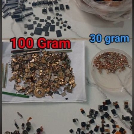 micron hp campur 100 gram/fleksibel 200 gram, Mata ikan 30 gram, camera 30 gram, ic kotak campur 80 