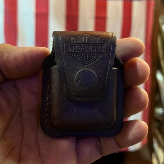 Pouch Kulit Zippo Harley Davidson