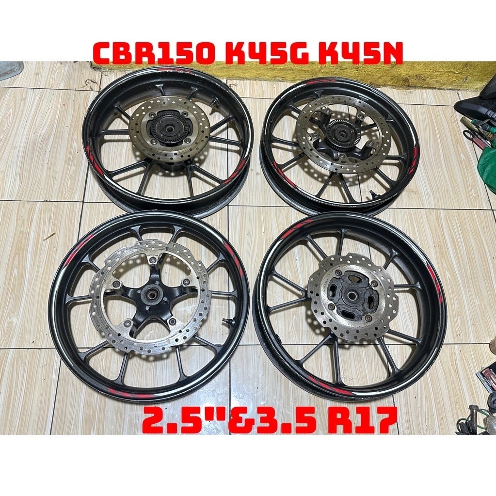 Velg set depan belakang lengkap kumplit honda cbr 150 r led facelift cb 150 cbx original copotan bah
