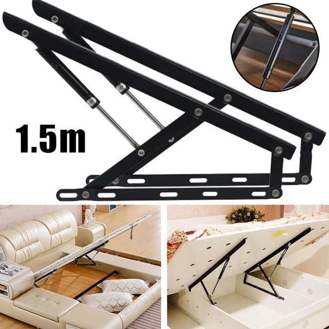 RAFENU Engsel Ranjang Lipat Hidrolik 150cm Engsel Lipat Tempat Tidur Engsel Divan