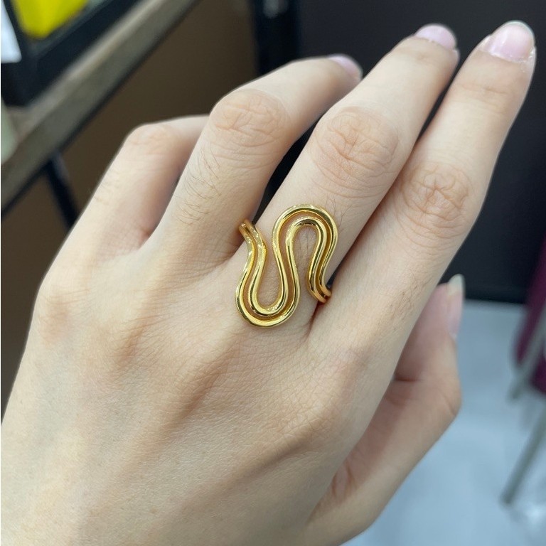 Cincin Isyana Layer UBS Uk18 Emas Asli Kadar 700 16Karat