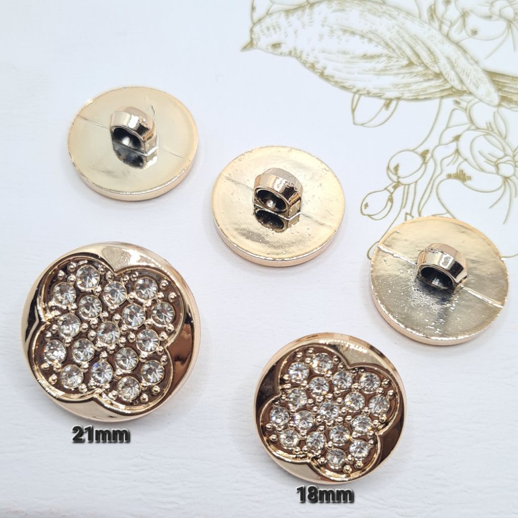 12 PCS KANCING HIAS JAMUR,KANCING VINTAGE,KANCING PERMATA