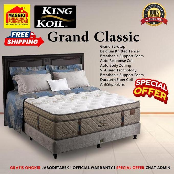 (Masterpiece) KASUR SPRINGBED KINGKOIL - MATRAS KING KOIL - KASUR KESEHATAN - MATRAS FURNITURE - GRA