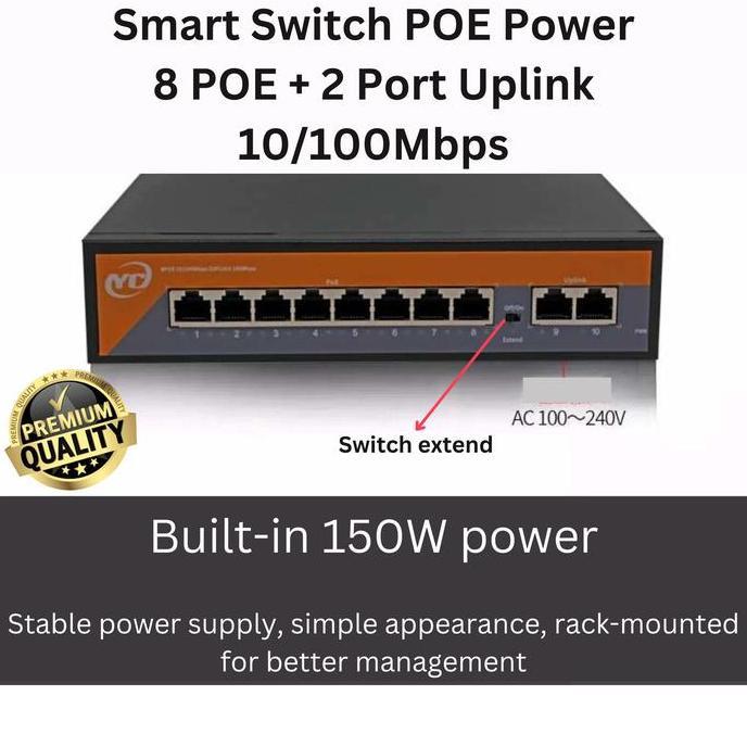 Switch Poe 4Port / Switch Poe 8Port / Poe Switch 4+2Ports / Poe Switch 8+2Ports 10/100Mbps /SwitchHu