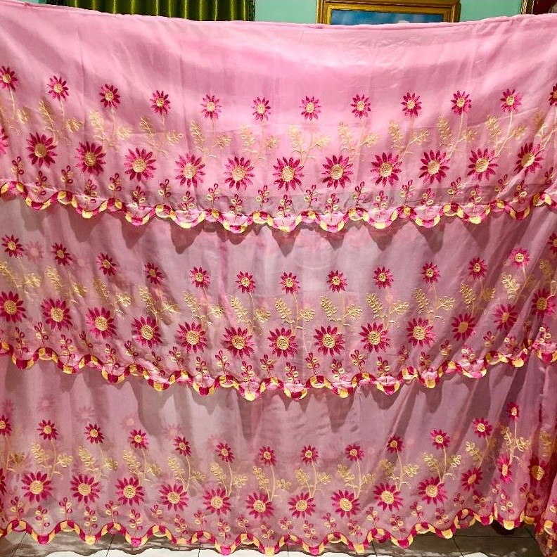 Kelambu sari india single muat 1 orang ukuran 100×200×T150 cm