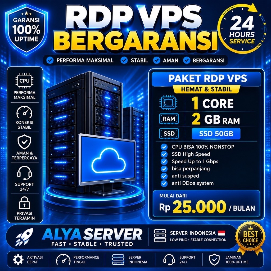 RDP WINDOWS 1 CORE 2GB MURAH BISA PERPANJANG| MINGGUAN / BULANAN