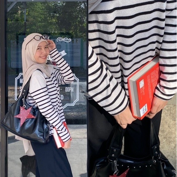 stripes shirt (feby putri preloved)
