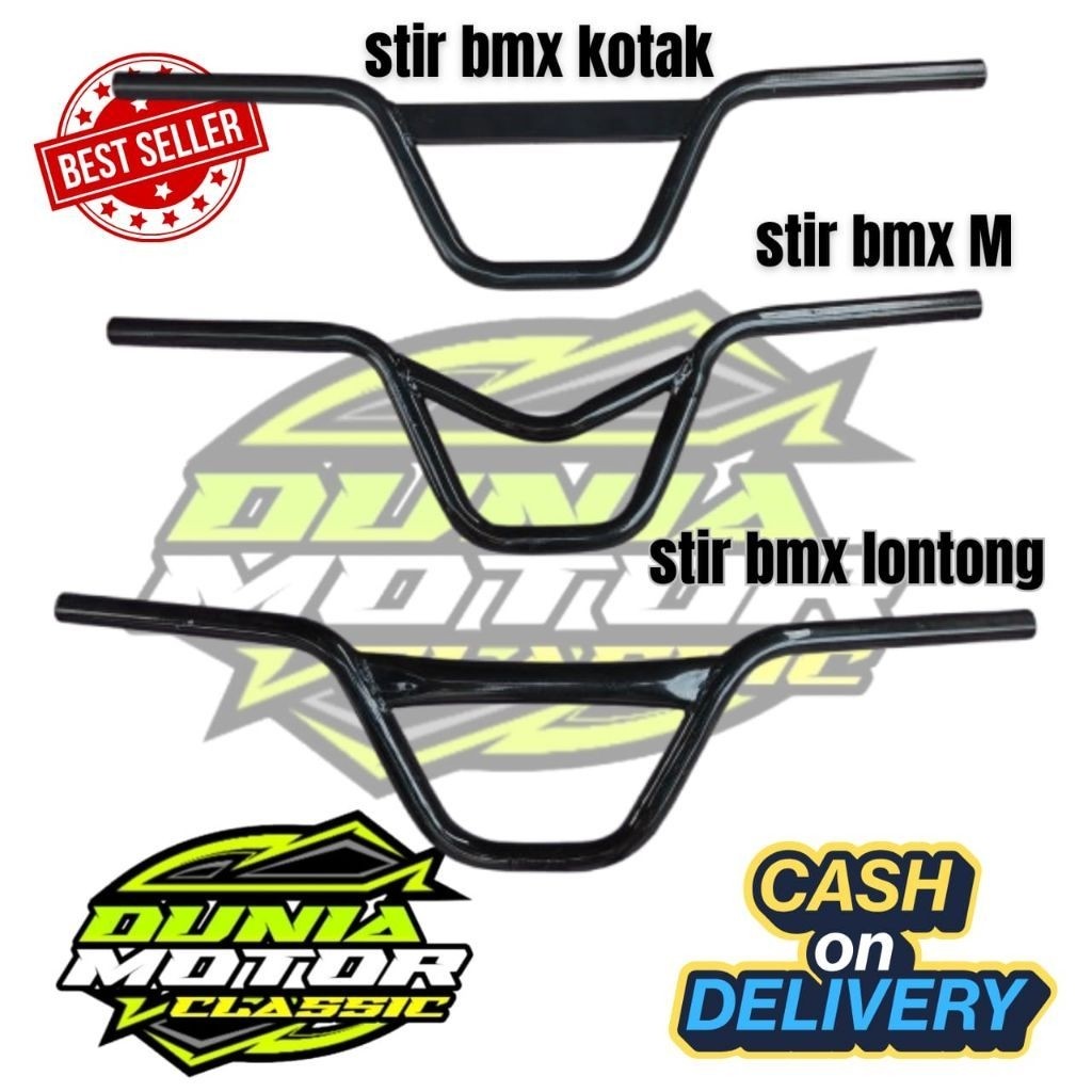 stang stir BMX model lontong M kotak stang stir BMX lontong