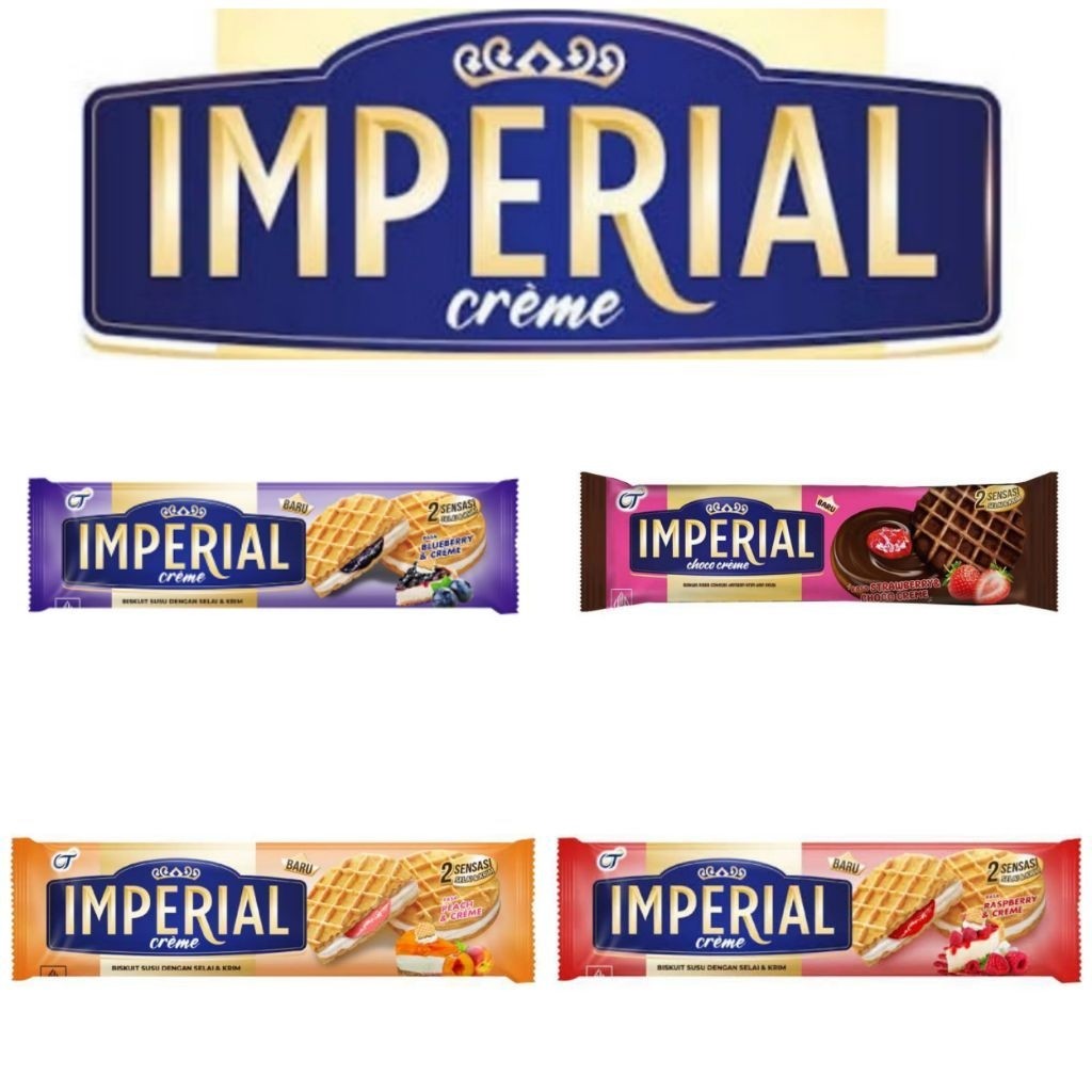 Imperial Creme Biskuit Bluberry & Krim 108 Gr / Imperial Creme Biskuit Raspberry & Krim 108 Gr / Imp