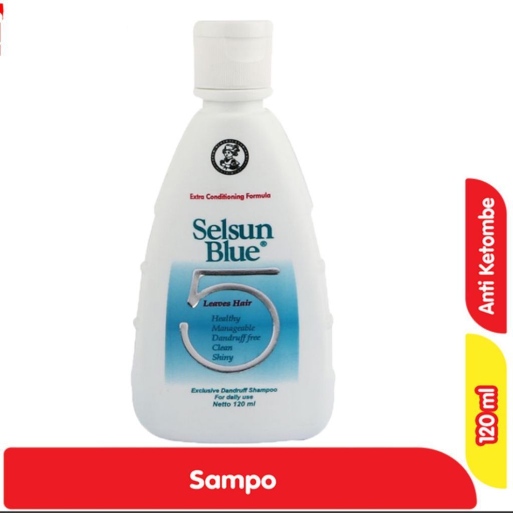 Selsun Blue 5 Leaves Hair Sampo Anti ketombe Botol 120 ml