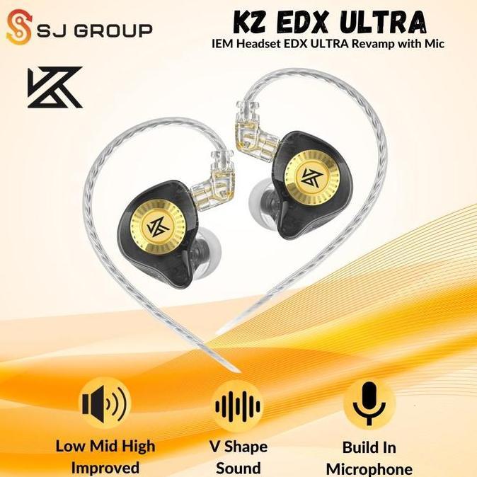 BEBAS ONGKIR - KZ EDX Ultra Basshead IEM Earphone Hifi with MIC