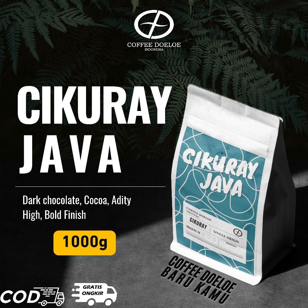 KOPI ARABIKA CIKURAY GARUT ( BIJI / BUBUK ) 1KG COFFEE DOELOE
