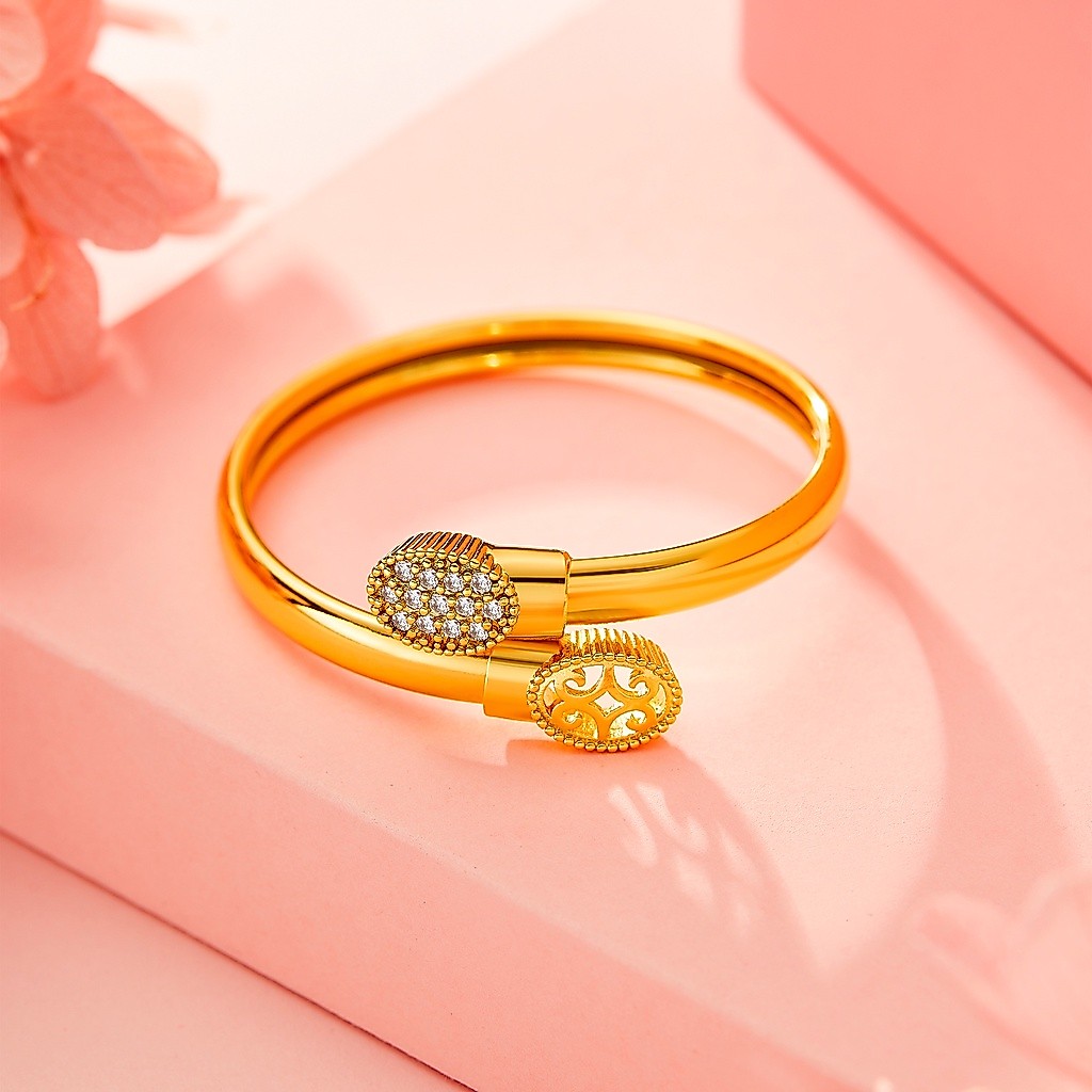183B Gelang Anak Titanium bangle segar bracelet terbaru Perempuan Emas Bayi Muda Asli Laki Laki Lucu