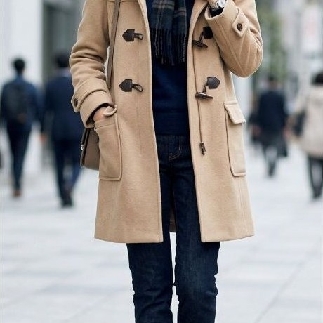 (Ready) Coat Wool Hoodie Tebal Kancing Kimtan Wanita