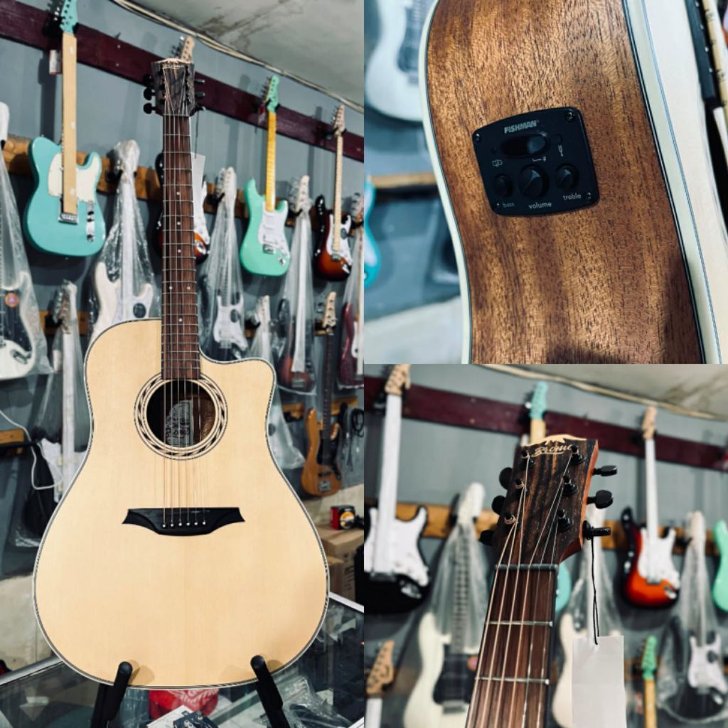Gitar Akustik Elektrik Bromo BAAA1C Preamp Fishman Isys New / Fishman Mini Original
