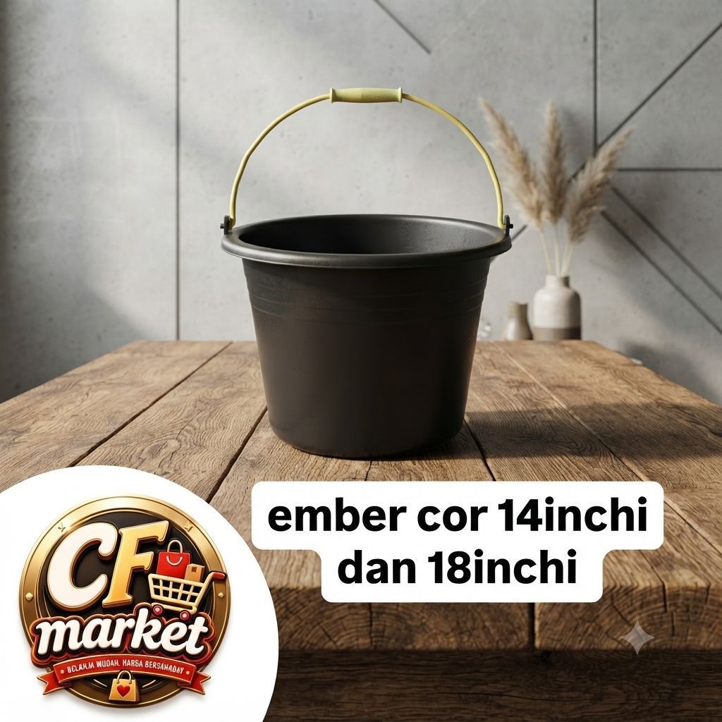 Ember cor  hitam dan biru